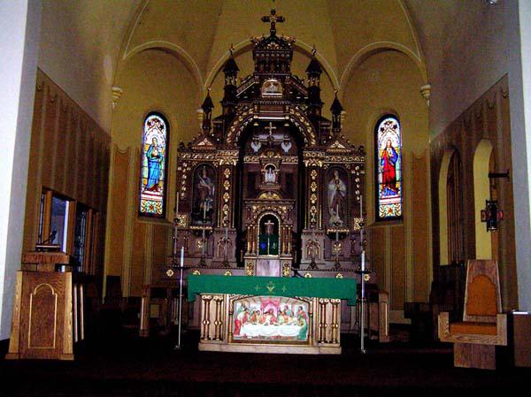 Interior, Immaculate Conception church, Lansing