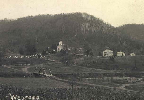 View of Wexford church & cemetery