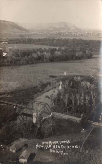 Iowa River Bridge, New Albin in the distance - undated