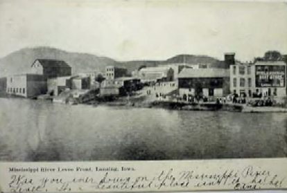 Lansing Mississippi riverfront, 1908