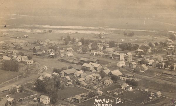 Postcard of New Albin, postmarked 1909