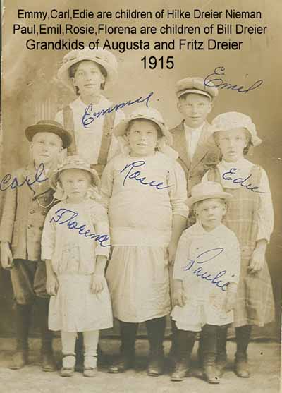 Fritz and Augusta (Schalow) Dreier Grandchildren