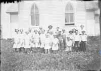 School Children & Teacher, Poplar, Iowa