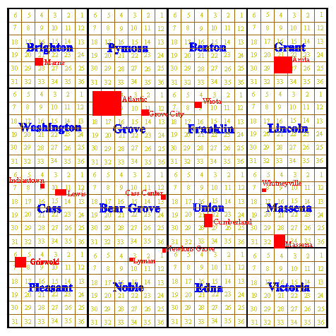 Cass County, Iowa Map