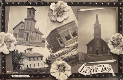 Views from Luana, Iowa photo postcard, undated