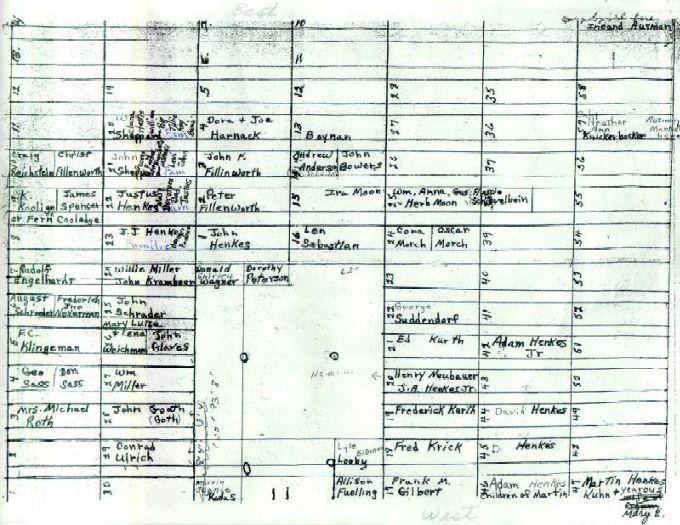 Plot of Gooding cemetery, undated