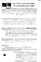 Hiram Hopkins Bounty Land Warrant