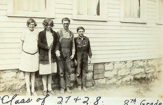 8th Grade Class of 1927 & 28, Gooding School