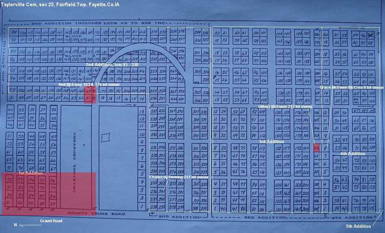 Taylorsville Cemetery map.