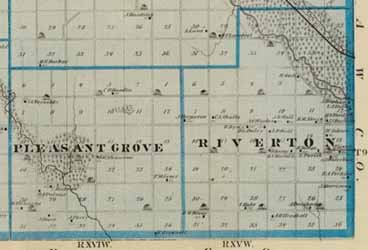 Pleasant Grove and Riverton Townships 1875