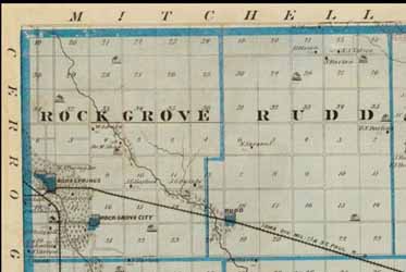 Rock Grove and Rudd Townships 1875