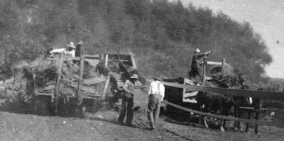 Berend Vierkant threshing