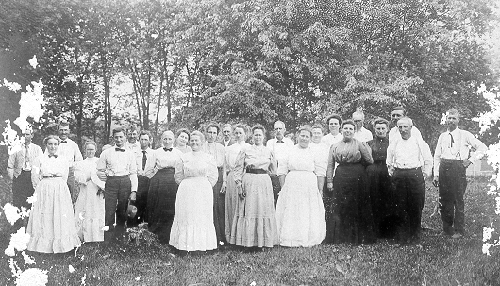 James Harvey Tobias, second from right in front row, c1910