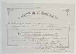 McGuiggan-Ridenour Marriage Certificate