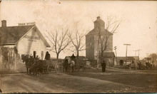 Grain Elevator and Claim Office, rippey, 1912