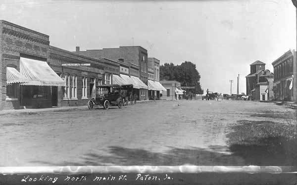 Looking North Main Street Paton, Iowa