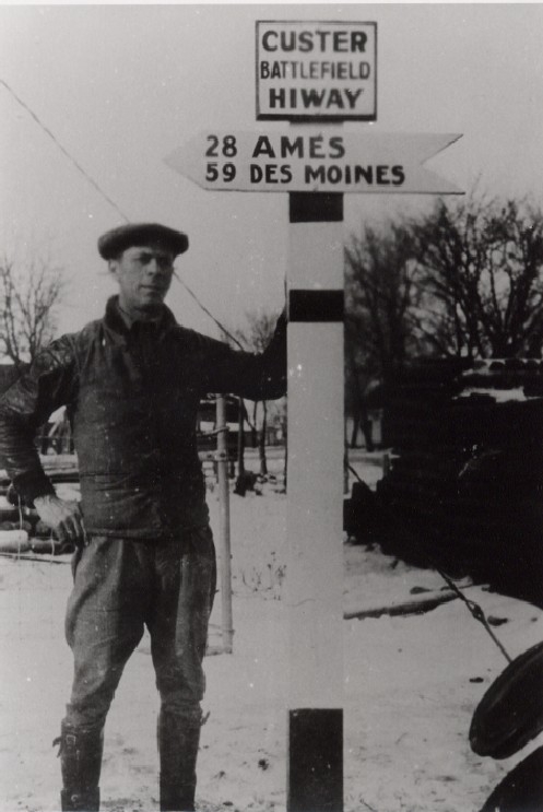 Custer Battlefield Highway Sign, Hamilton County, Iowa