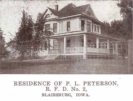 Residence of P. L. Peterson, Hamilton County, Iowa