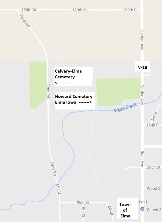 Map of Elma cemetries