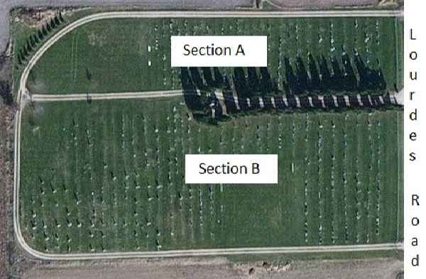 Lourdes Cemetery Layout