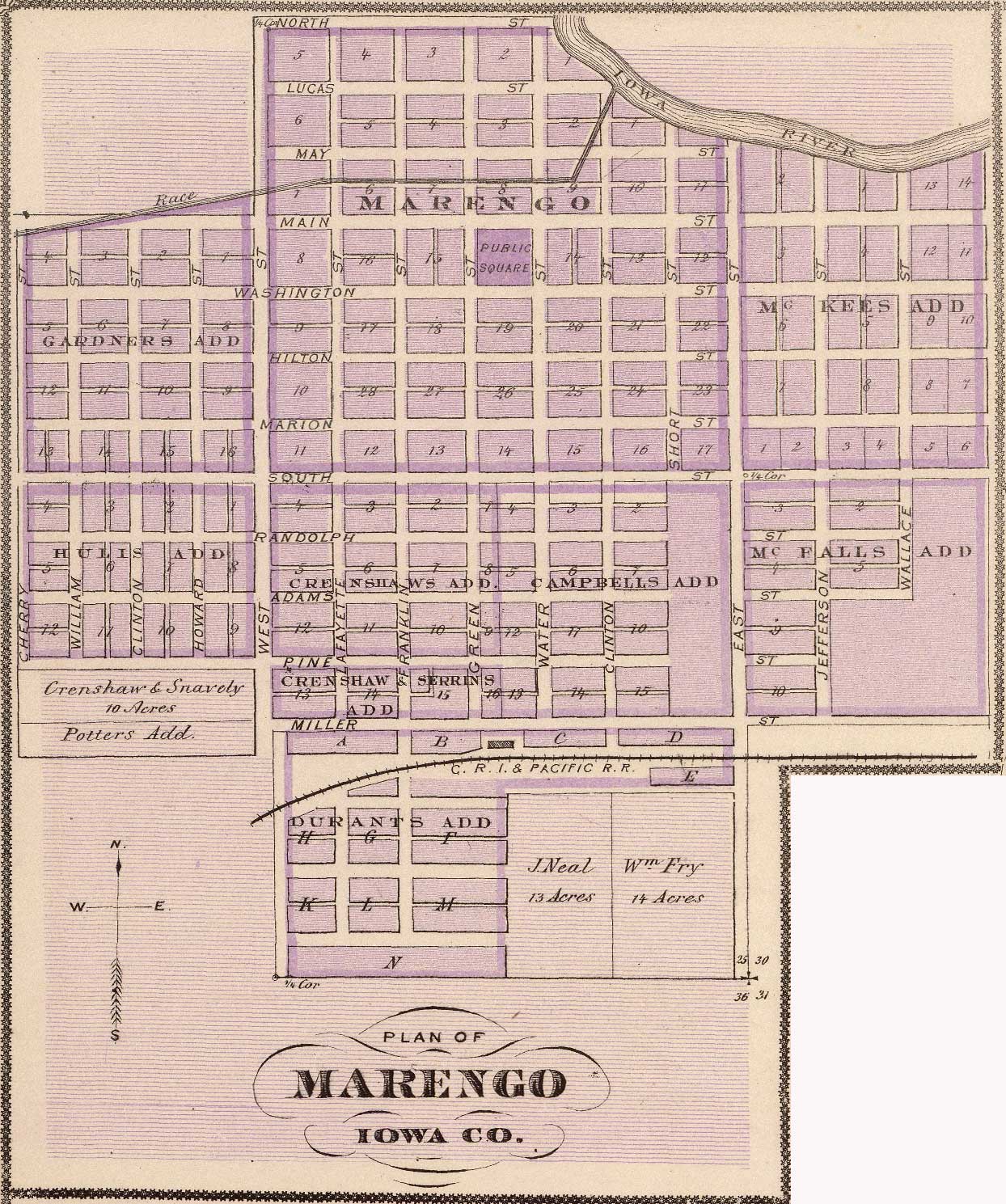 Plan of Marengo - 1875