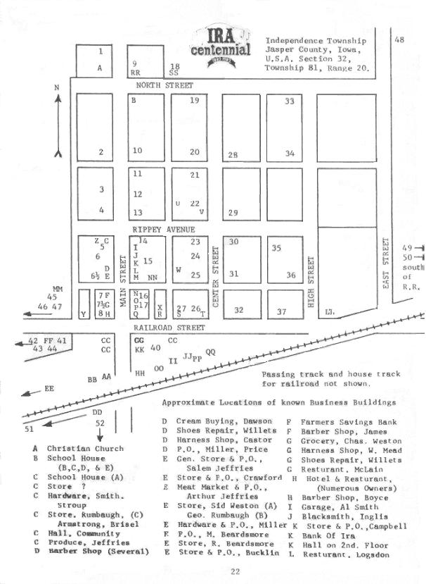 Map of Ira, Jasper Co., Iowa