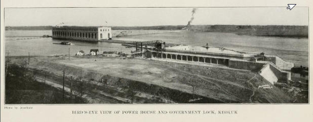 Bird's Eye View of Keokuk Dam