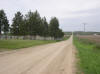 photo of cemetery facing north along road