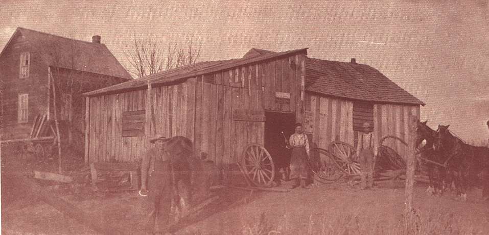 Unknown Men, Fouts Shop, Shelby County, Iowa