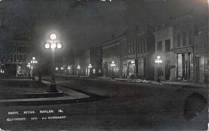 Night Scene, Harlan, Iowa