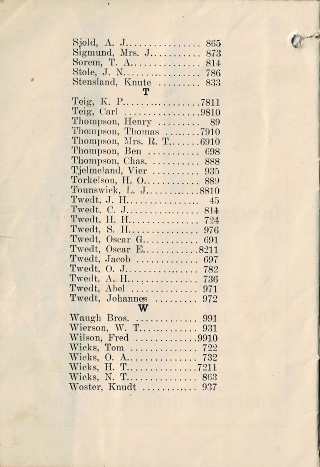 1913 Roland Telephone Directory image 20