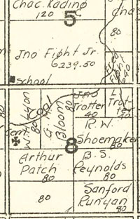 1930 map of Lacey Cemetery