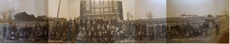 panoramic view of students at Beech School