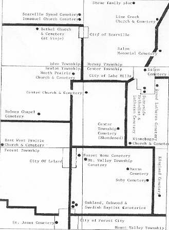 Eastern Winnebago County, Iowa Map