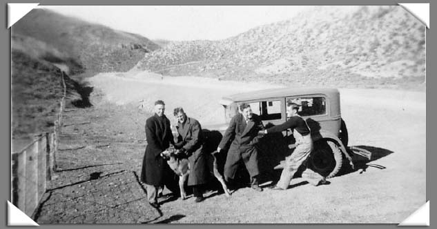 Jerry Jutting and three of his high school friends, 1935