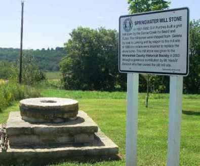 Springwater cemetery Millstone Photo - photo Bill Waters