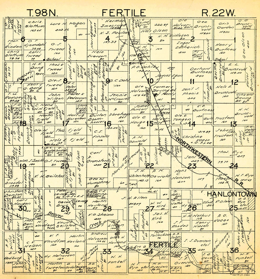 Fertile Township, 1913