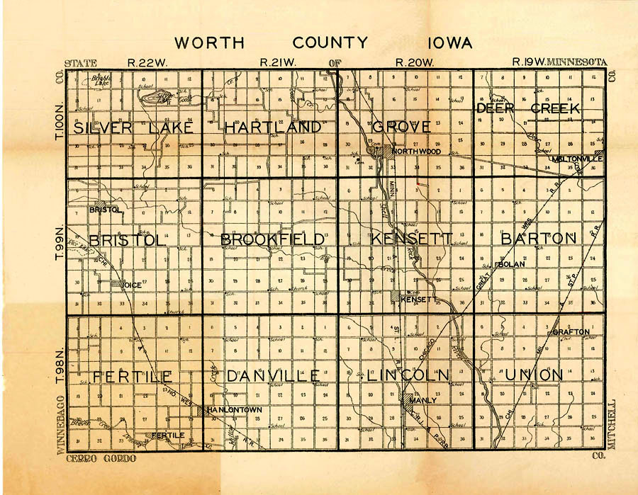 Worth County, Iowa 1930